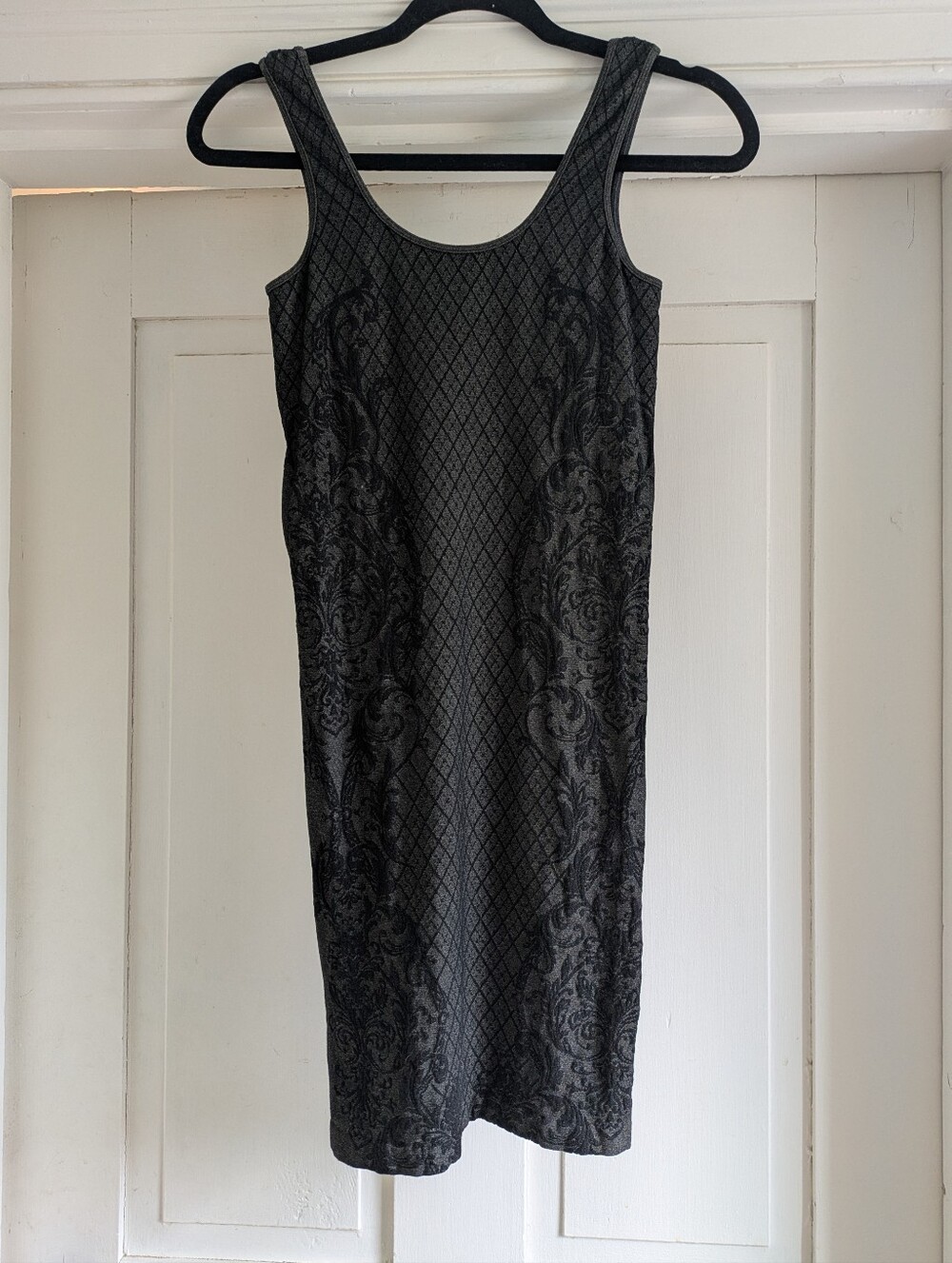 Shannon Passero Very Soft & Stretchy Black/Gray Dress w) Lace Pattern- OS